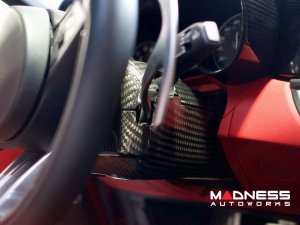 Alfa Romeo Giulia Steering Wheel Trim - Carbon Fiber - Shroud - LHD - QV Model Alfa Romeo Giulia Steering Wheel Trim - Carbon Fiber - Shroud - LHD - QV Model